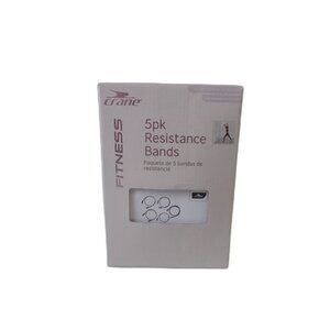 Crane Fitness Strength Building and Stretching 5 Pack Colorful Resistance Bands